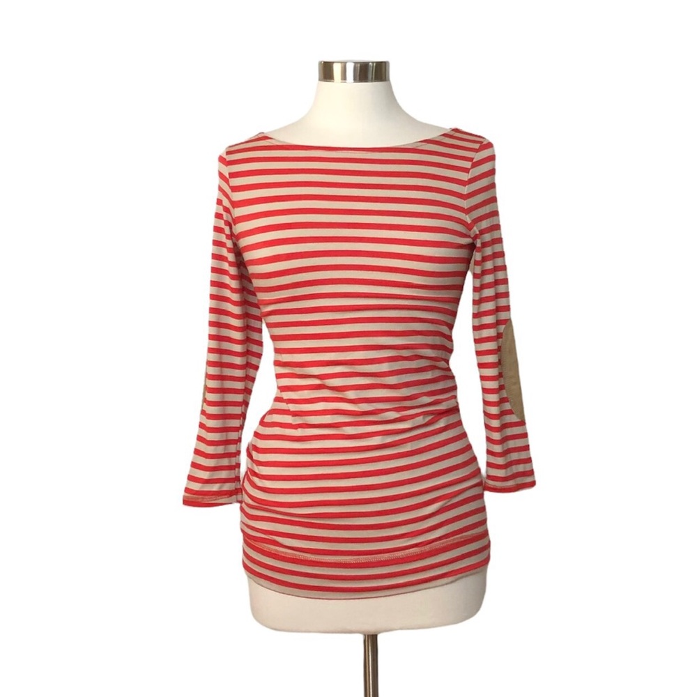h.i.p. Happening in the Present Red and Tan Striped Top